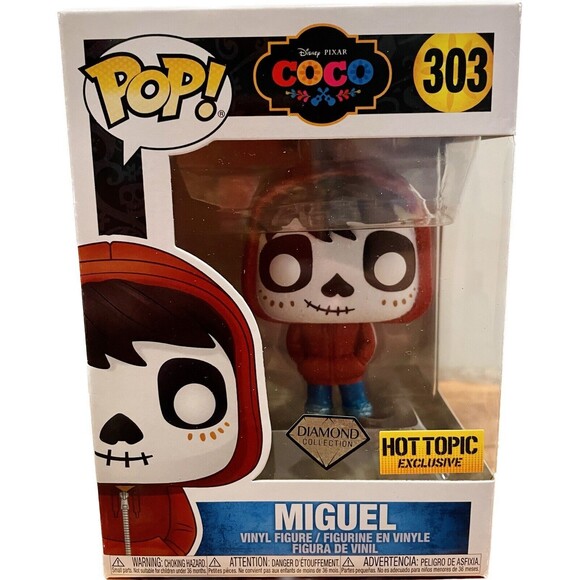 Funko Pop! Disney CoCo Miguel #303 Vinyl Figure, Hot Topic exclusive Diamond - Picture 9 of 9